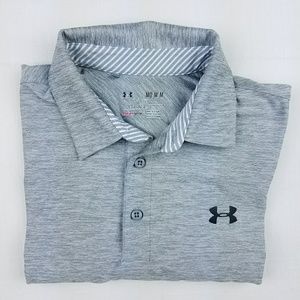 Under Armour heat gear gray polo medium